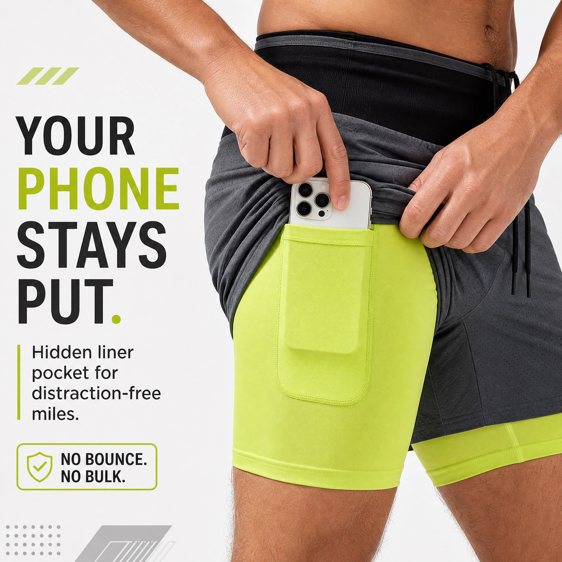 RunnerVault 2-in-1 Performance Shorts