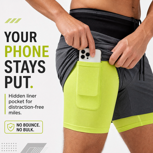 RunnerVault 2-in-1 Performance Shorts