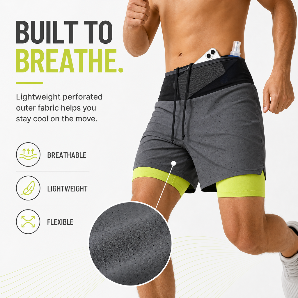 RunnerVault 2-in-1 Performance Shorts