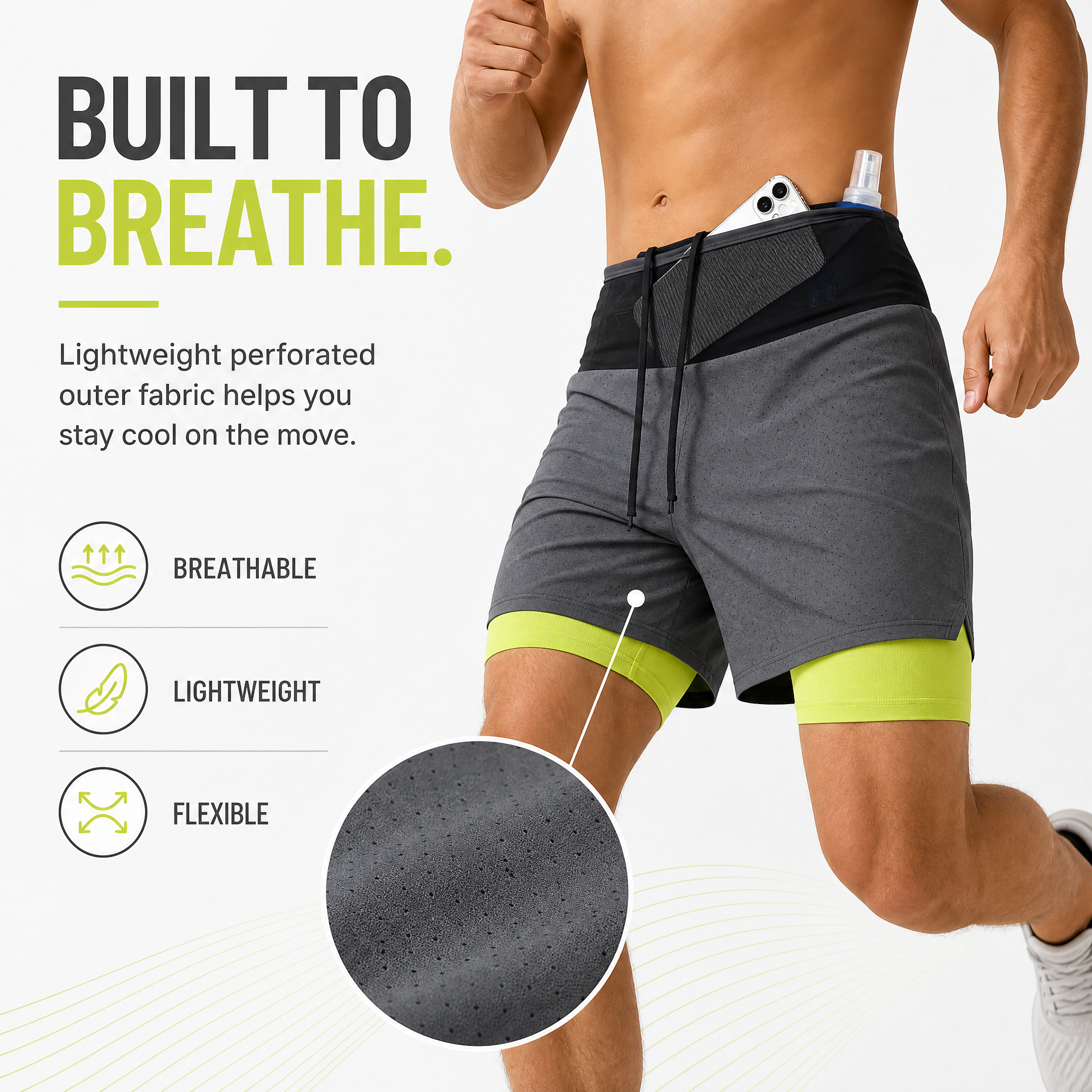 RunnerVault 2-in-1 Performance Shorts