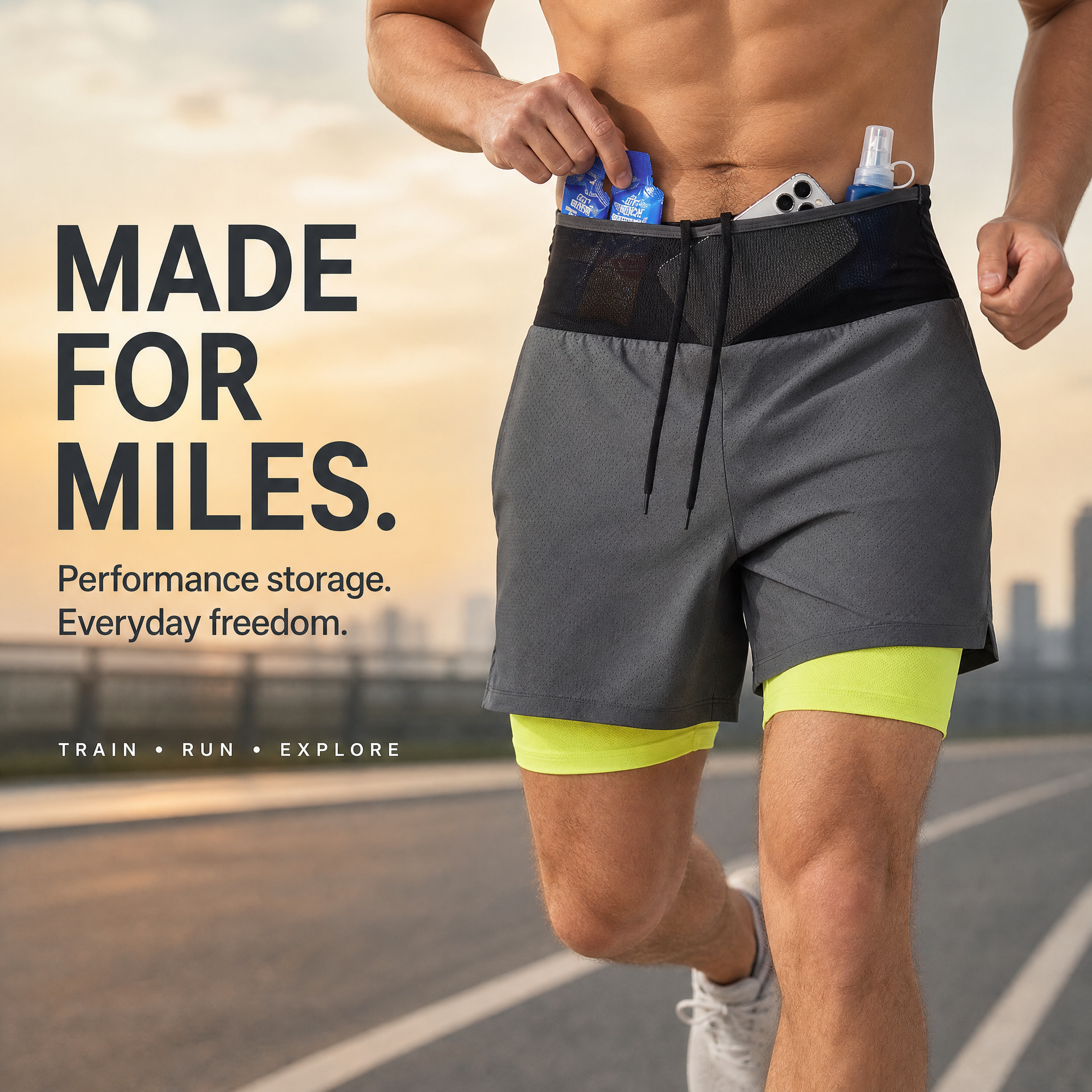 RunnerVault 2-in-1 Performance Shorts